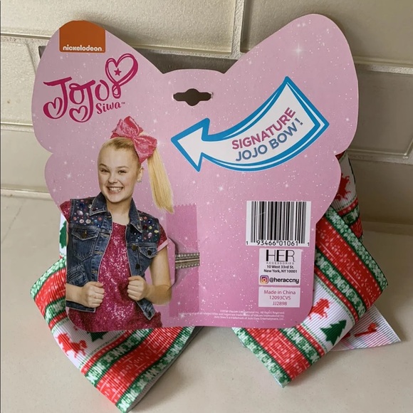 Jojo Siwa Holiday Christmas Clip-On Hair Bow Christmas Tree/Unicorn/Wreath NEW - Picture 7 of 11